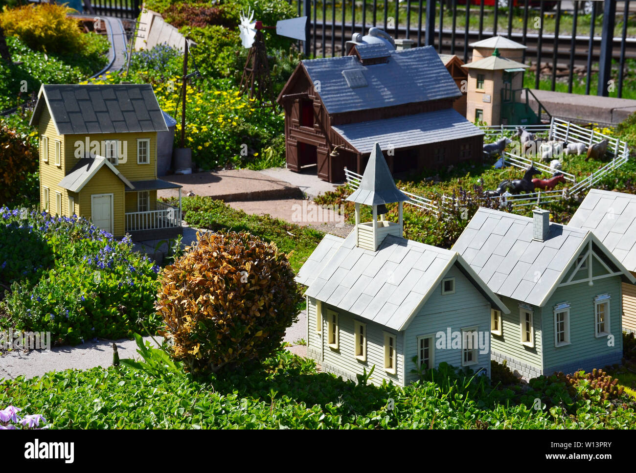 Alte Spielzeugbahn in Wayzata, Minnesota, USA Stockfoto