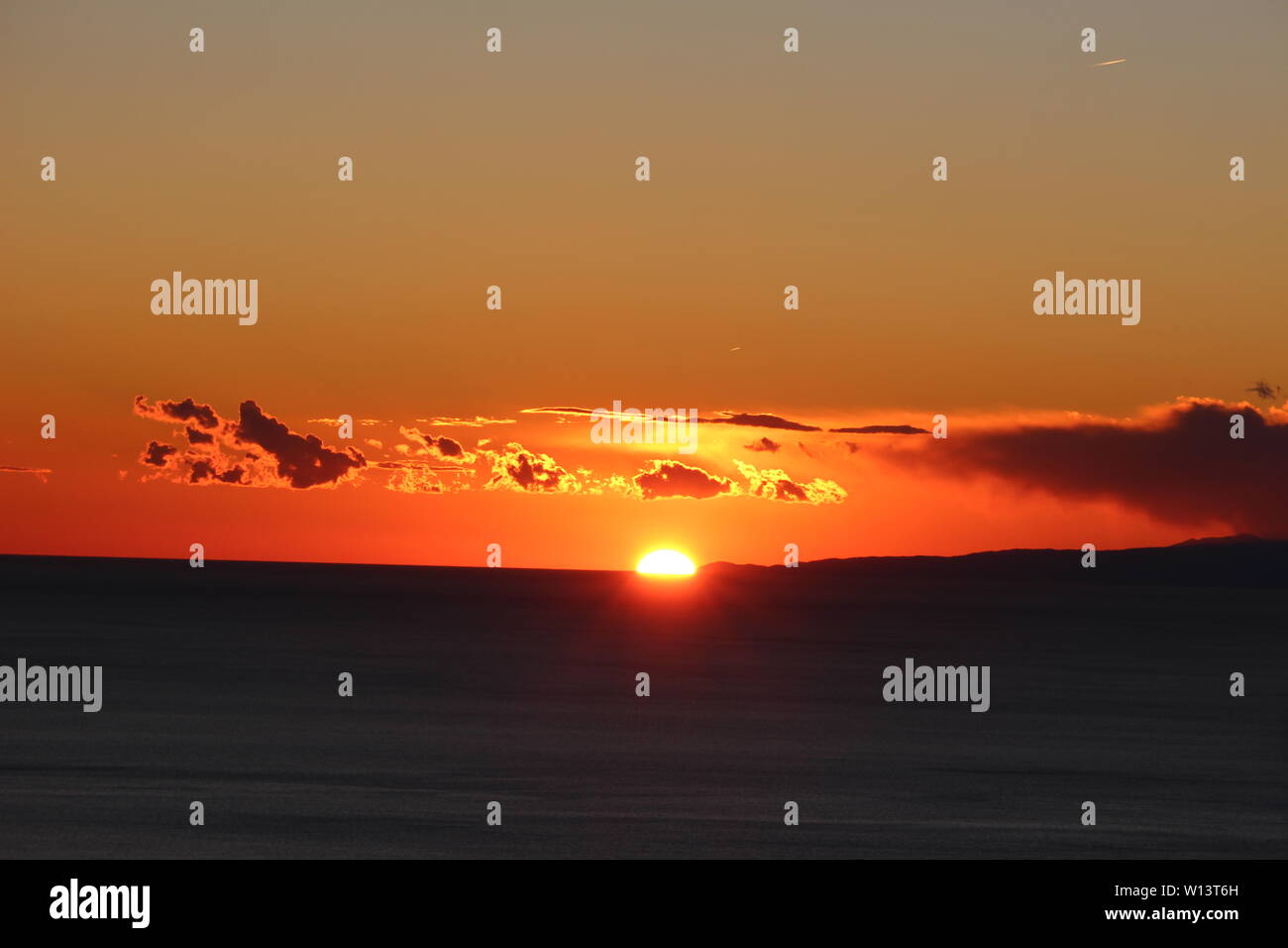 Die Sonne und das Meer Stockfoto