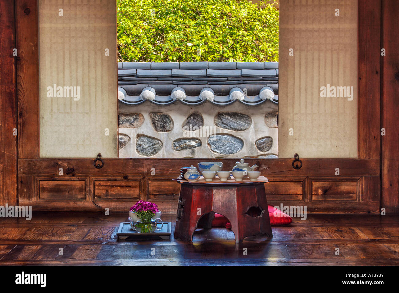 Seoul, Südkorea - 25. September 2016: Namsangol Hanok Village, Seoul, Südkorea Stockfoto