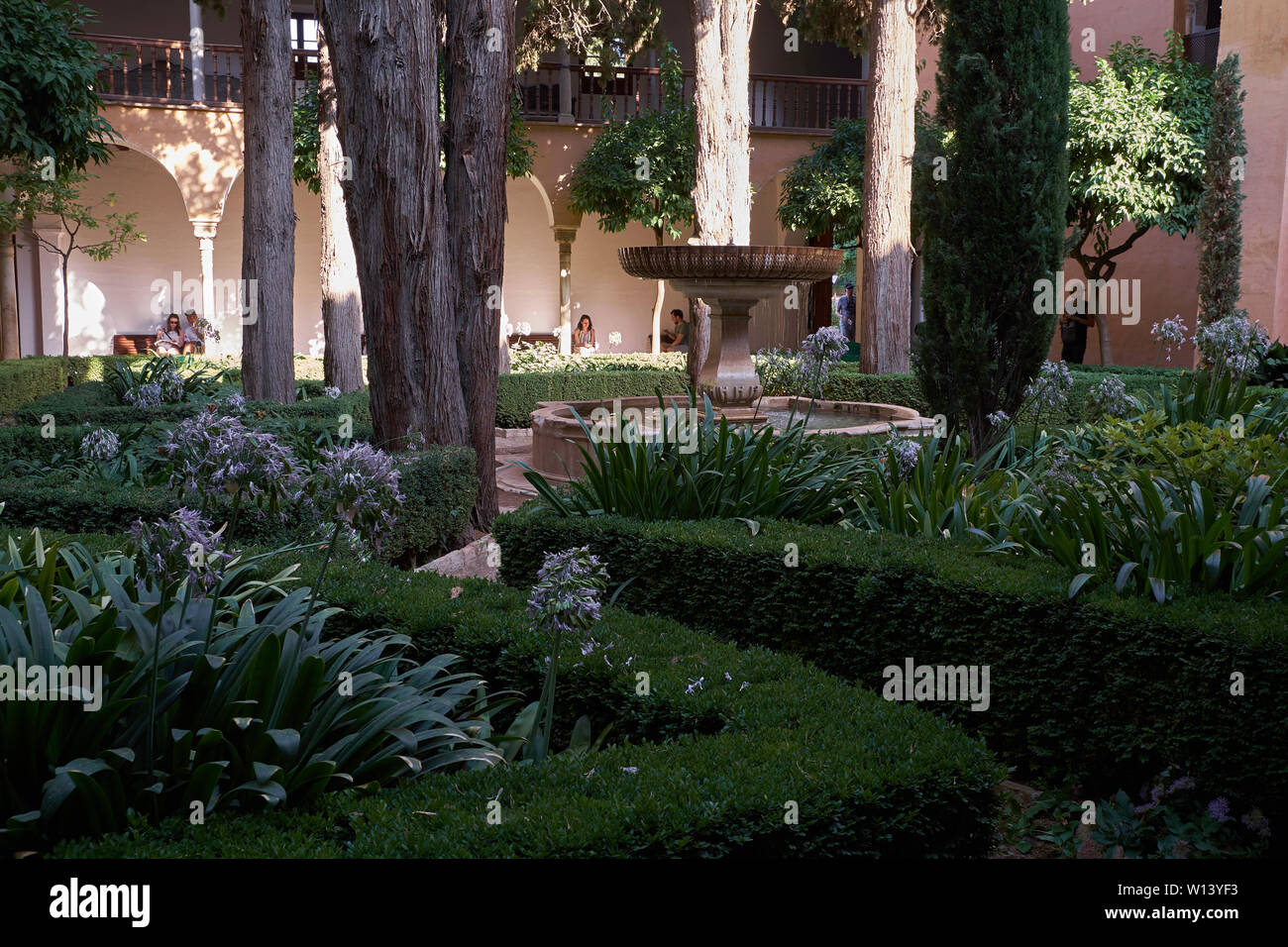 Patio de la Lindaraja. La Alhambra, Granada, Spanien. Stockfoto