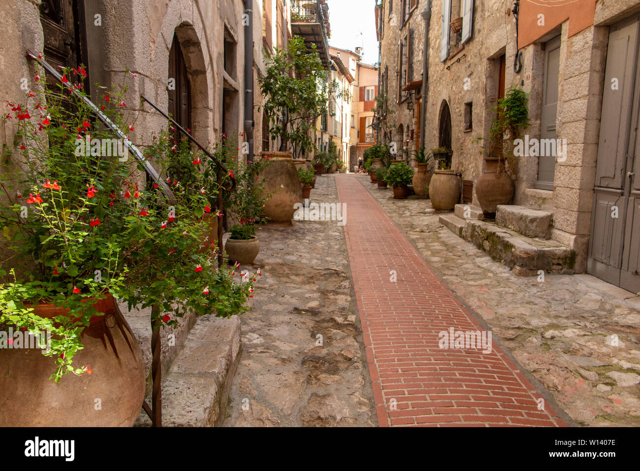 Zurück Straßen im Dorf von La Turbie, Provence, Südfrankreich, Var, Cote d'Azur, Frankreich, Europa Stockfoto