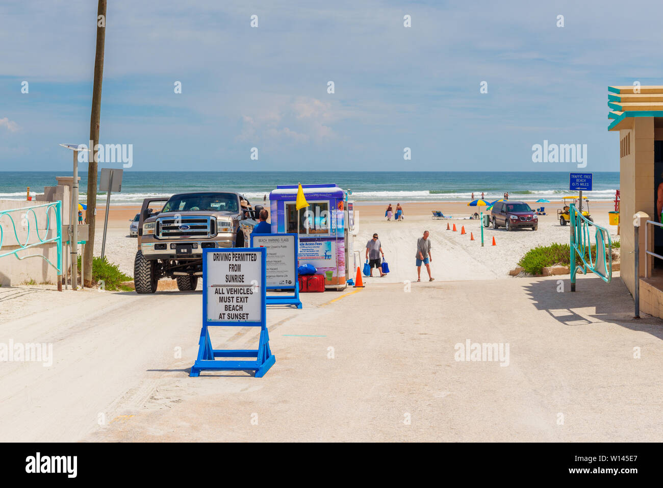 Auto Eingang in Daytona Beach Florida USA Stockfoto