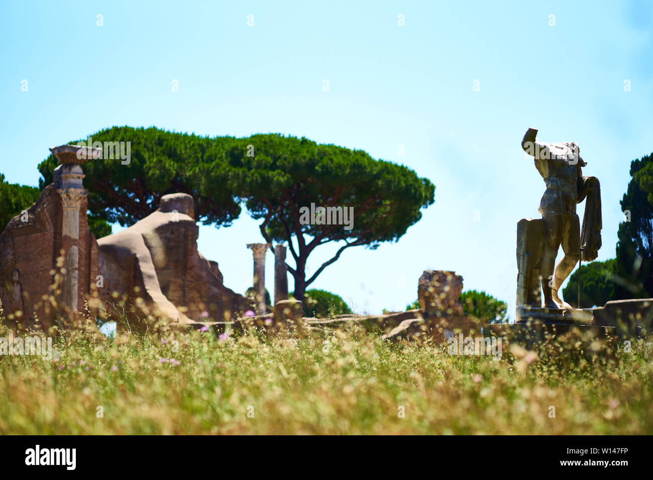 Ostia Antica die Überreste der alten römischen Hafen in der Nähe von Rome Stockfoto