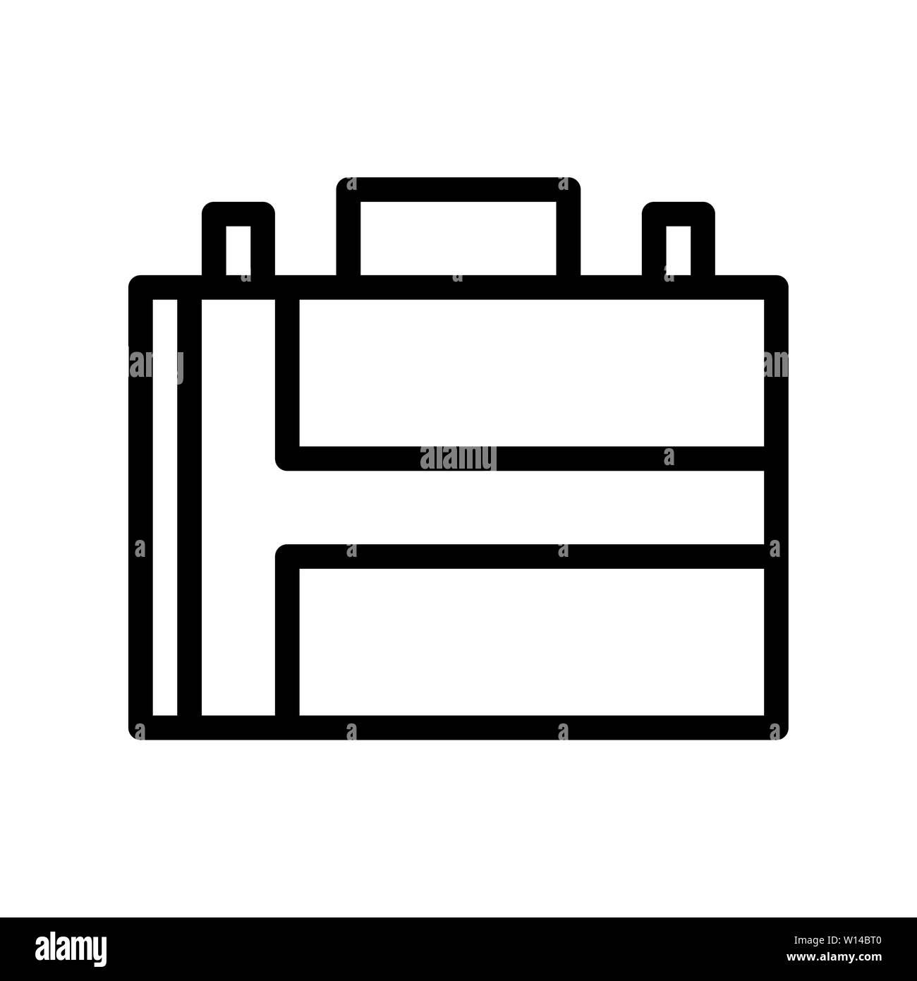 Aktenmappe. flachbild Abbildung: Aktenkoffer vektor Symbol für das Web. Perfekt für Website, Muster, App, etc. Stockfoto