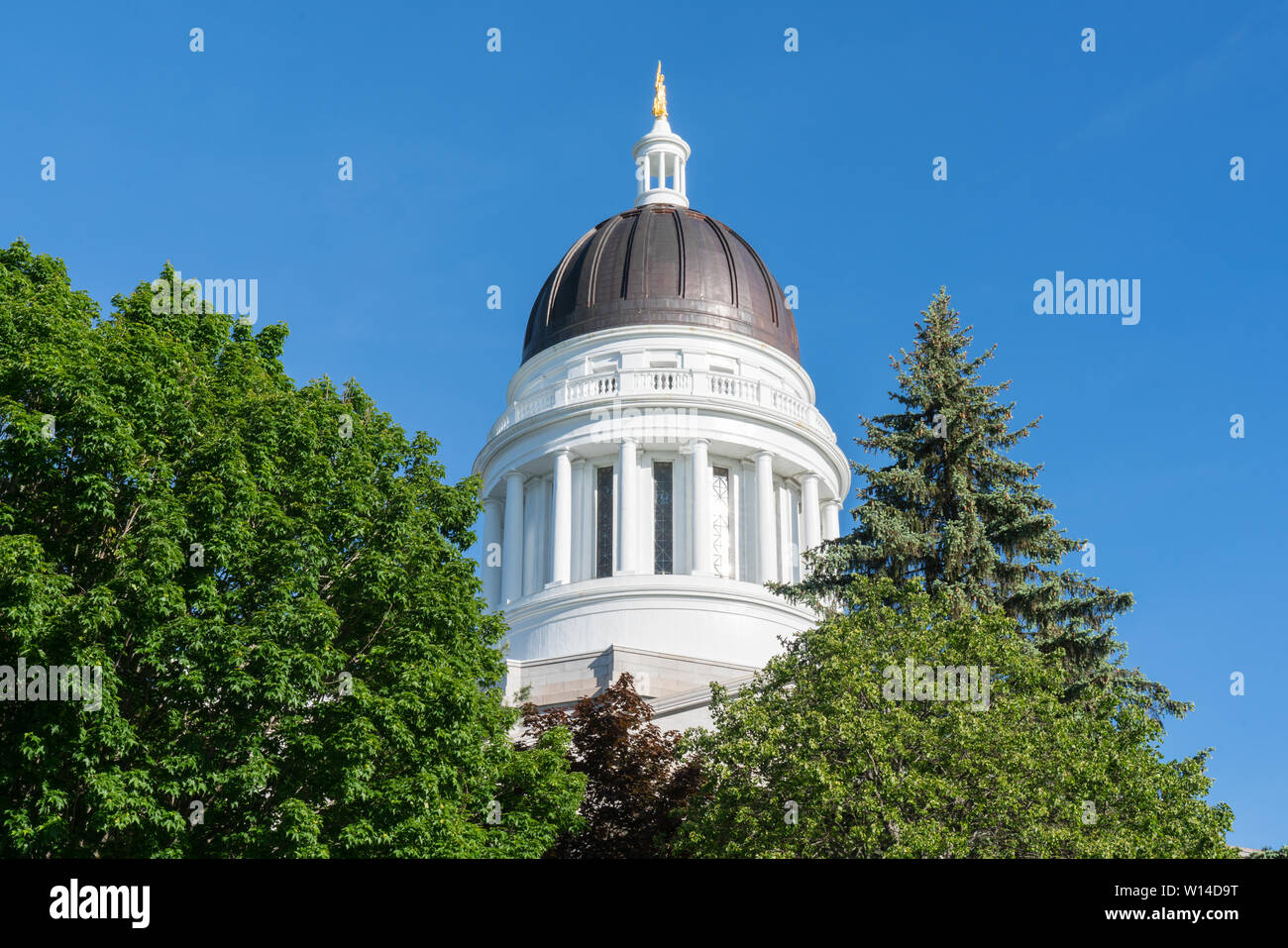 Kuppel des Maine Capitol Building in Augusta, Maine Stockfoto