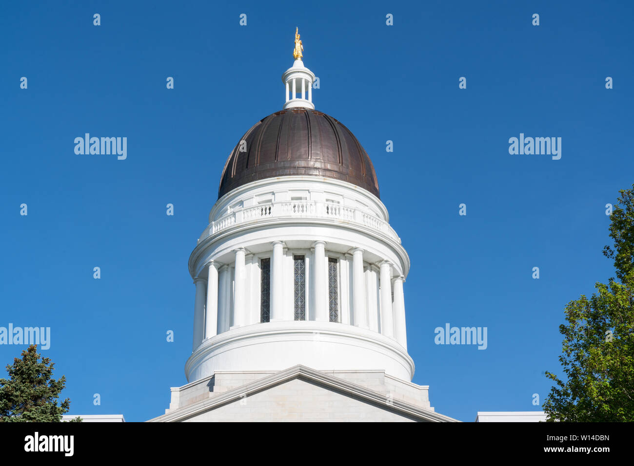 Kuppel des Maine Capitol Building in Augusta, Maine Stockfoto