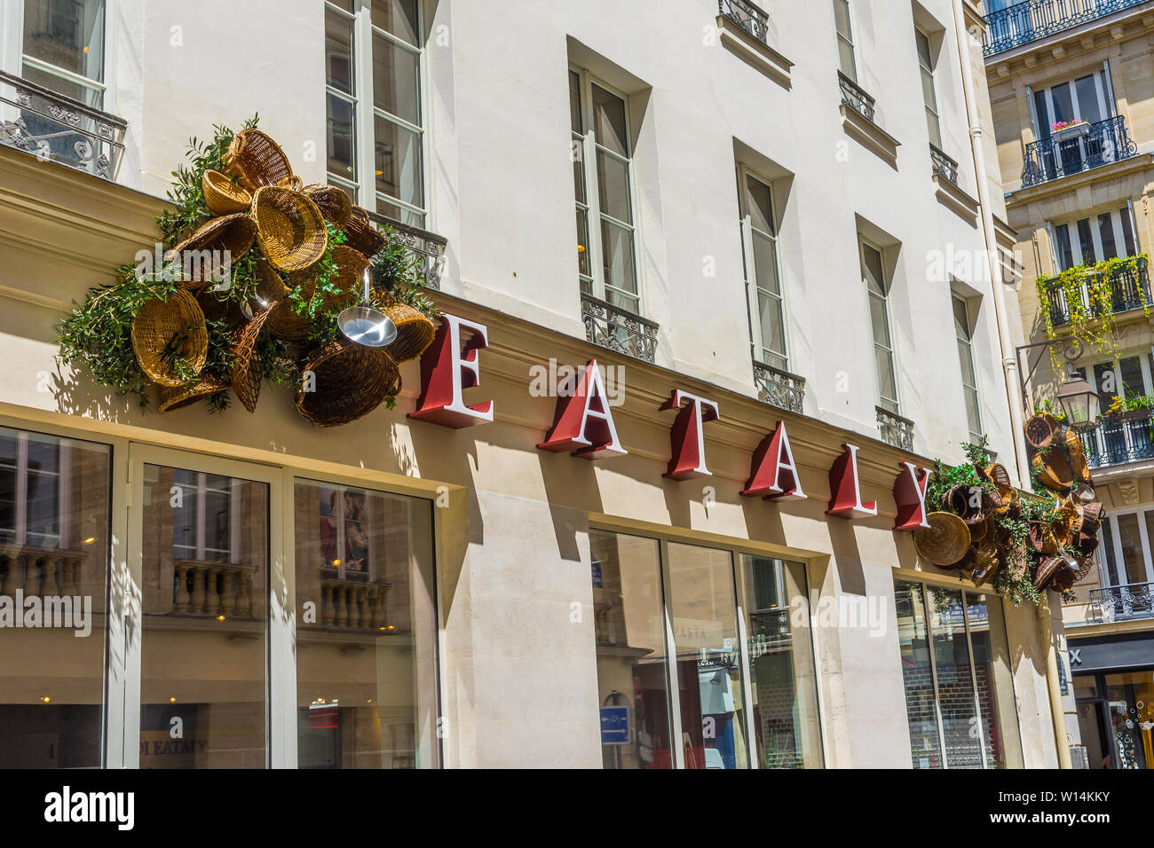 "Eataly" italienische Lebensmittel Shop und Restaurant, Paris, Frankreich. Stockfoto