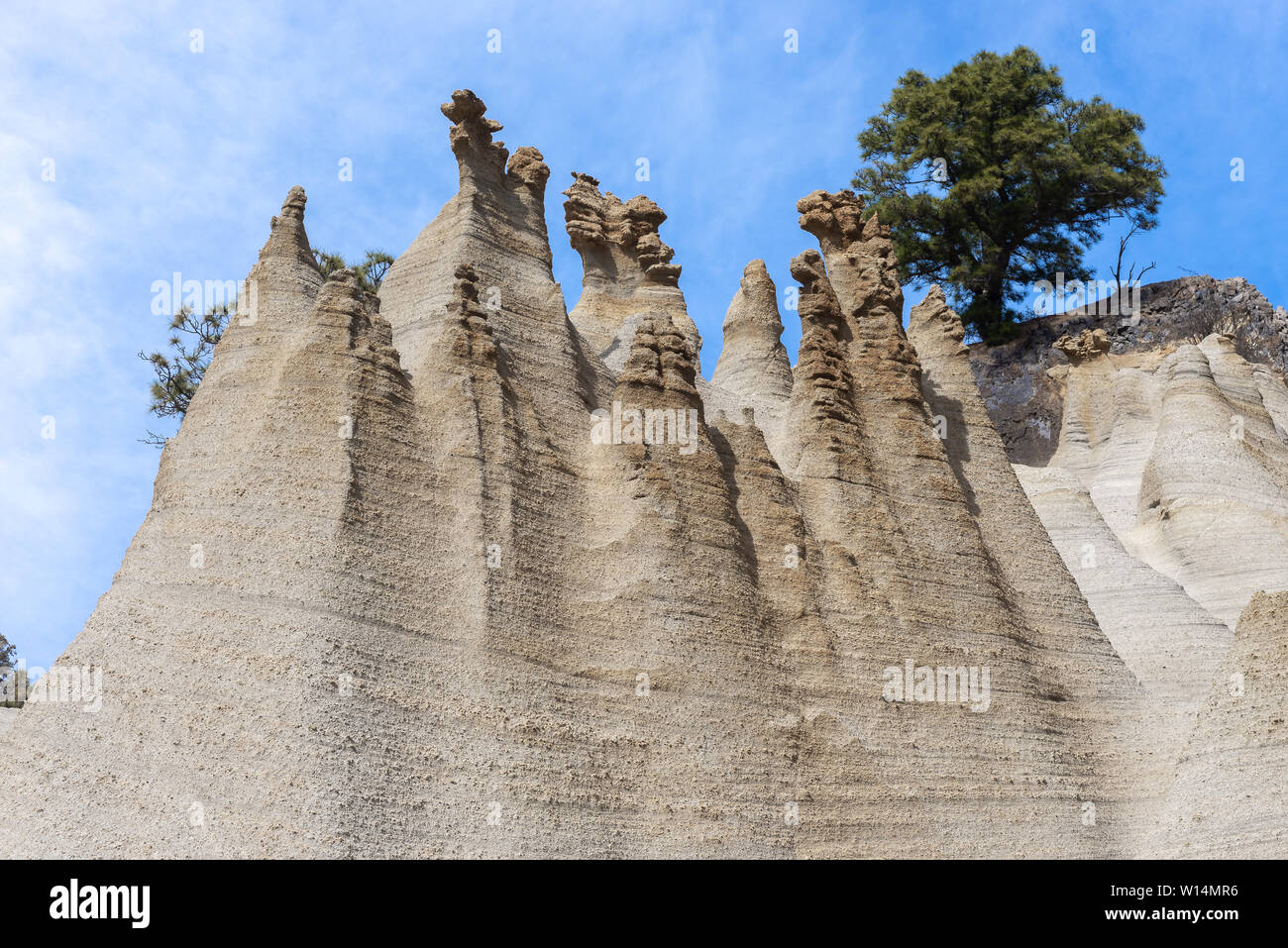 Paisaje Lunar (Mondlandschaft) in Teneriffa, Spanien Stockfoto