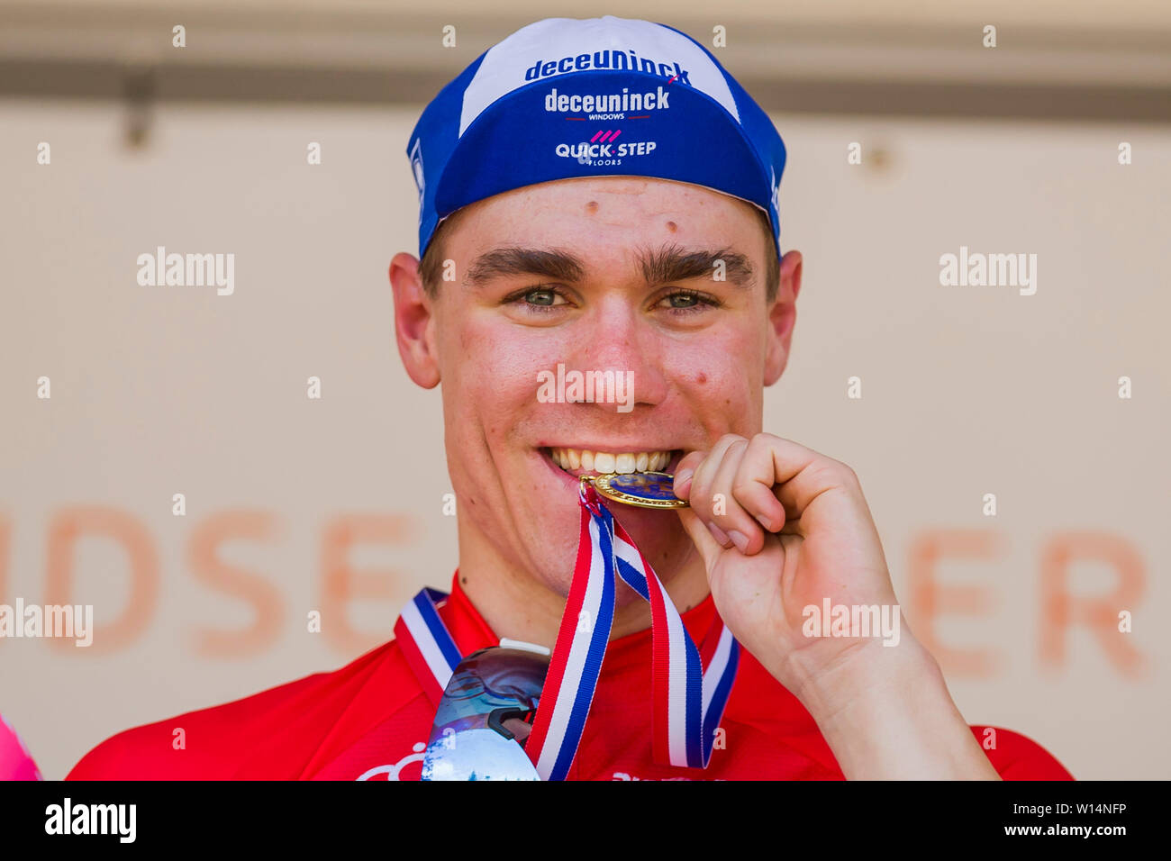 Ede, Niederlande. 30. Juni, 2019. EDE EDE-Centrum, 30-06-2019, Saison 2019/2020, nationaler Meister Fabio Jakobsen während NK Radfahren Straße Elite 2019 Credit: Pro Schüsse/Alamy leben Nachrichten Stockfoto