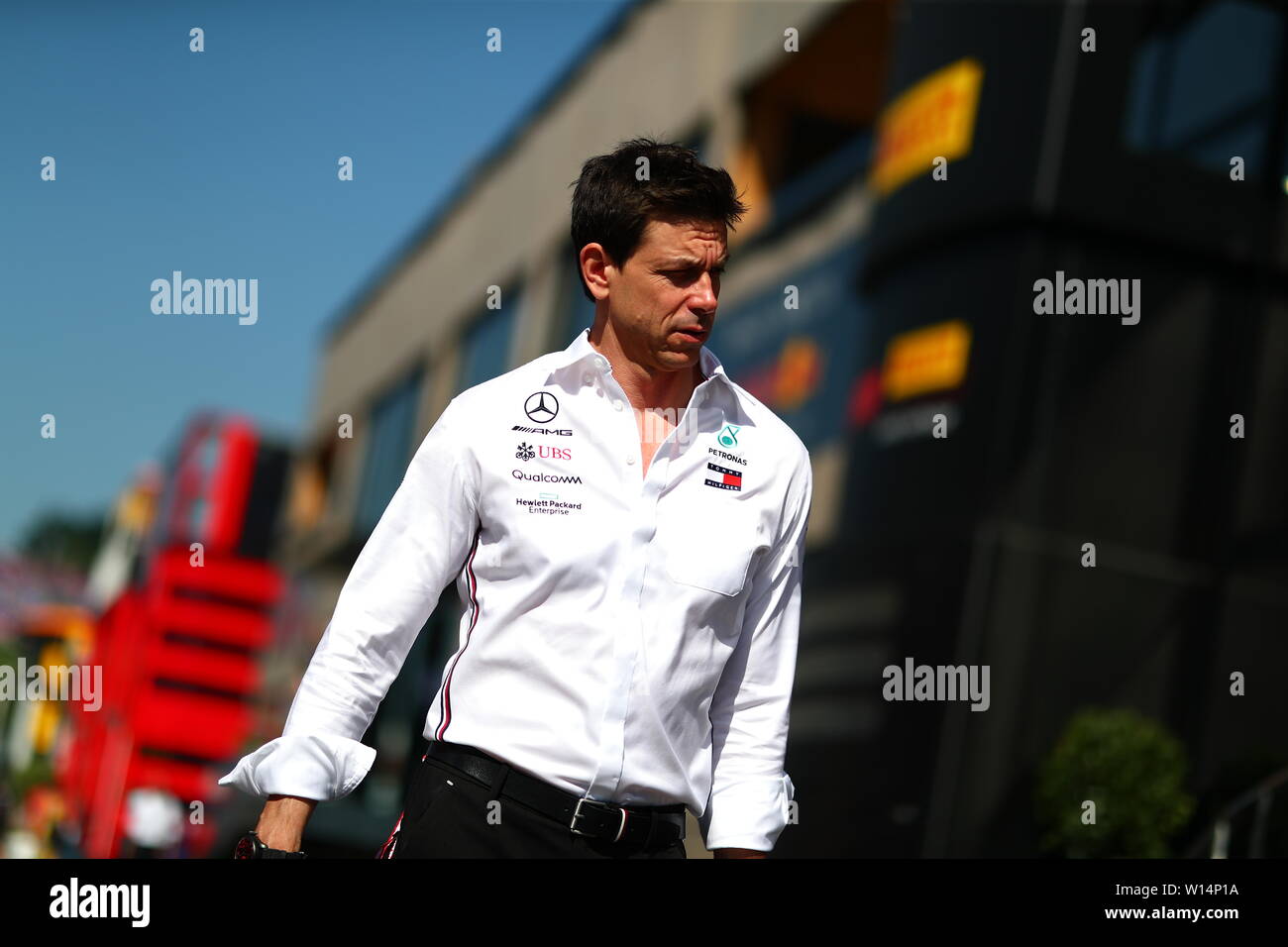 Spielberg, Österreich. 30. Juni, 2019. Teamchef von Mercedes-AMG PETRONAS Motorsport Direktor Torger Christian Toto Wolff im Fahrerlager während des Formel 1 Grand Prix von Österreich. Credit: Marco Canoniero/Alamy leben Nachrichten Stockfoto