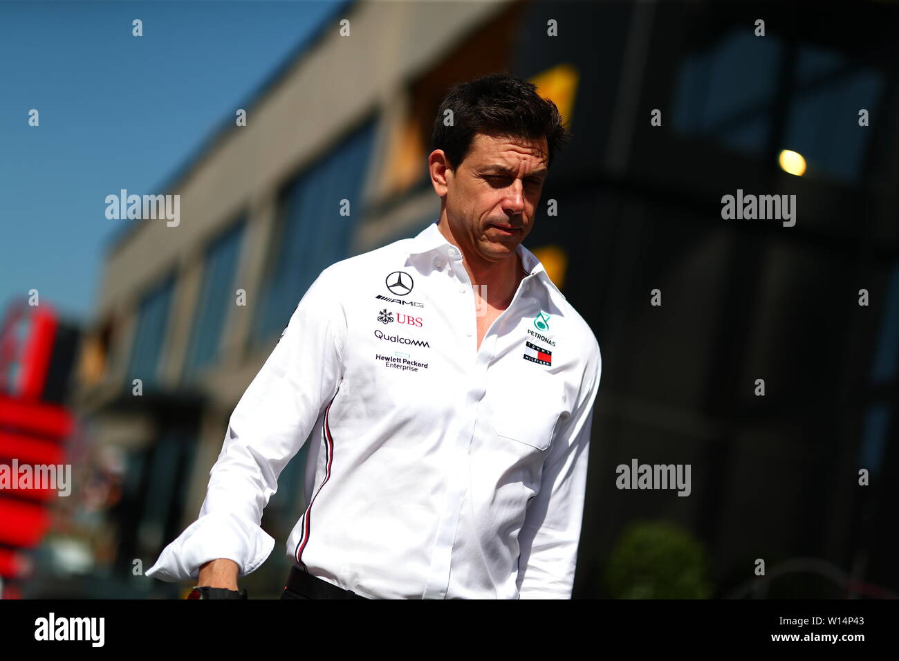 Spielberg, Österreich. 30. Juni, 2019. Teamchef von Mercedes-AMG PETRONAS Motorsport Direktor Torger Christian Toto Wolff im Fahrerlager während des Formel 1 Grand Prix von Österreich. Credit: Marco Canoniero/Alamy leben Nachrichten Stockfoto