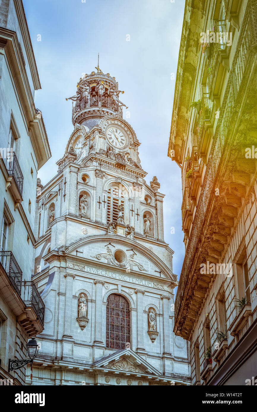 Alte Kirchturm in Nantes, Frankreich Stockfoto