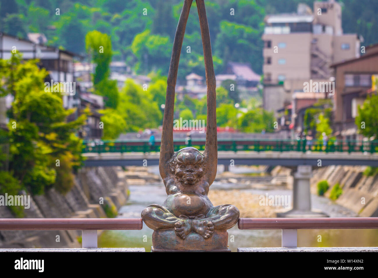 Takayama - 26. Mai 2019: Oni Statue in Takayama, Japan Stockfoto