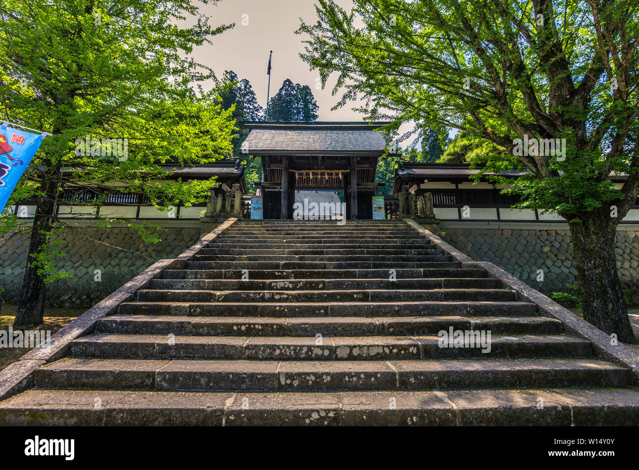 Takayama - 26. Mai 2019: Buddhistischer Tempel in Takayama, Japan Stockfoto