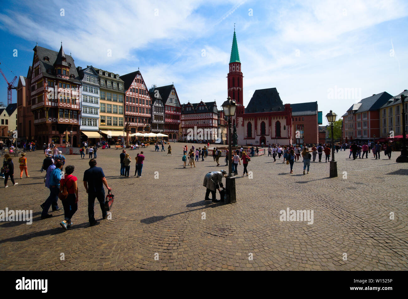 Romerberg Plaza in Frankfurt am Main, Deutschland Stockfoto