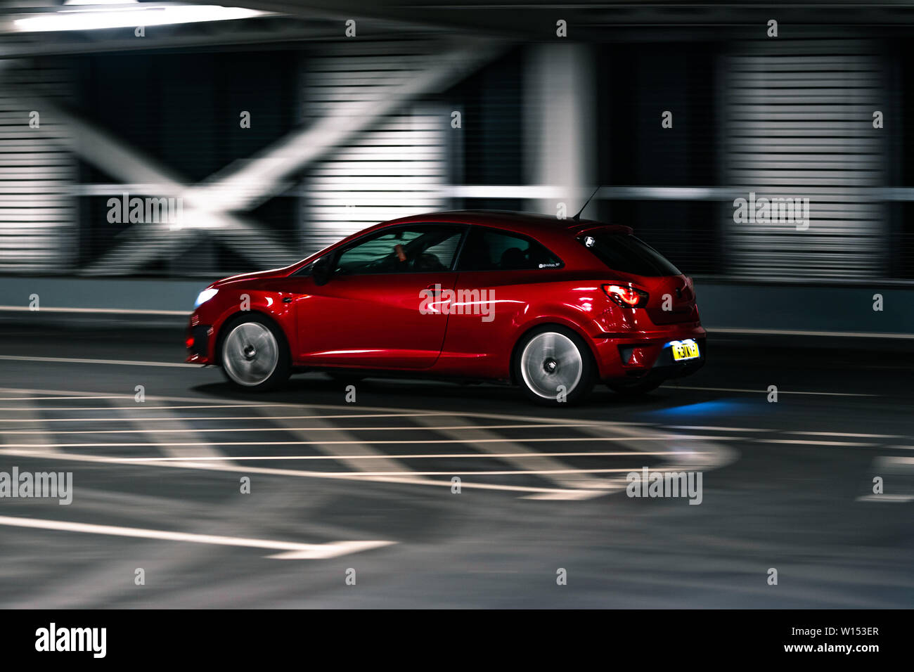Panning Schuß von Ibiza Stockfoto