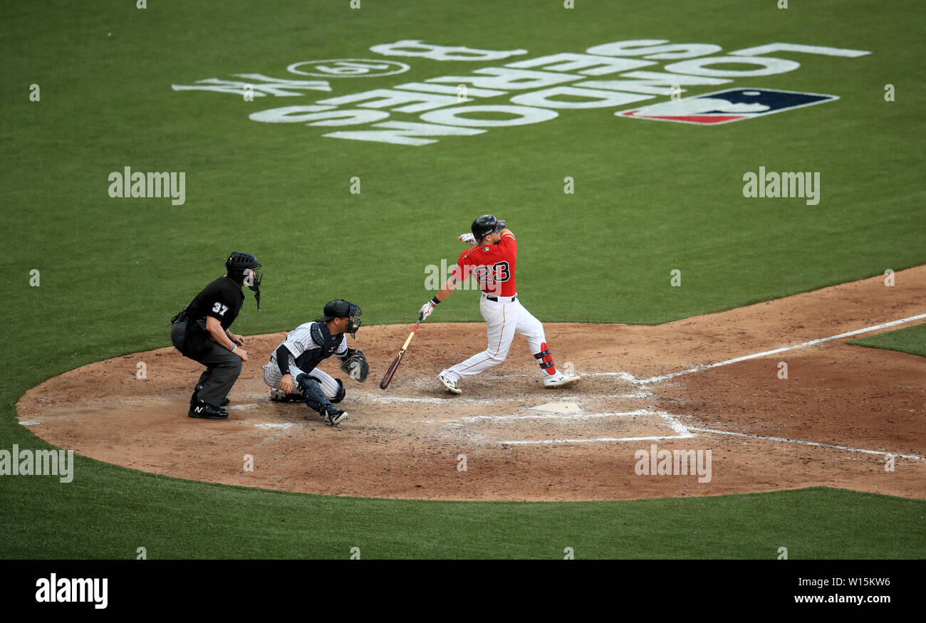 Boston Red Sox' Micheal Chavis in Aktion während der MLB London Reihe passen an der London Stadion. Stockfoto
