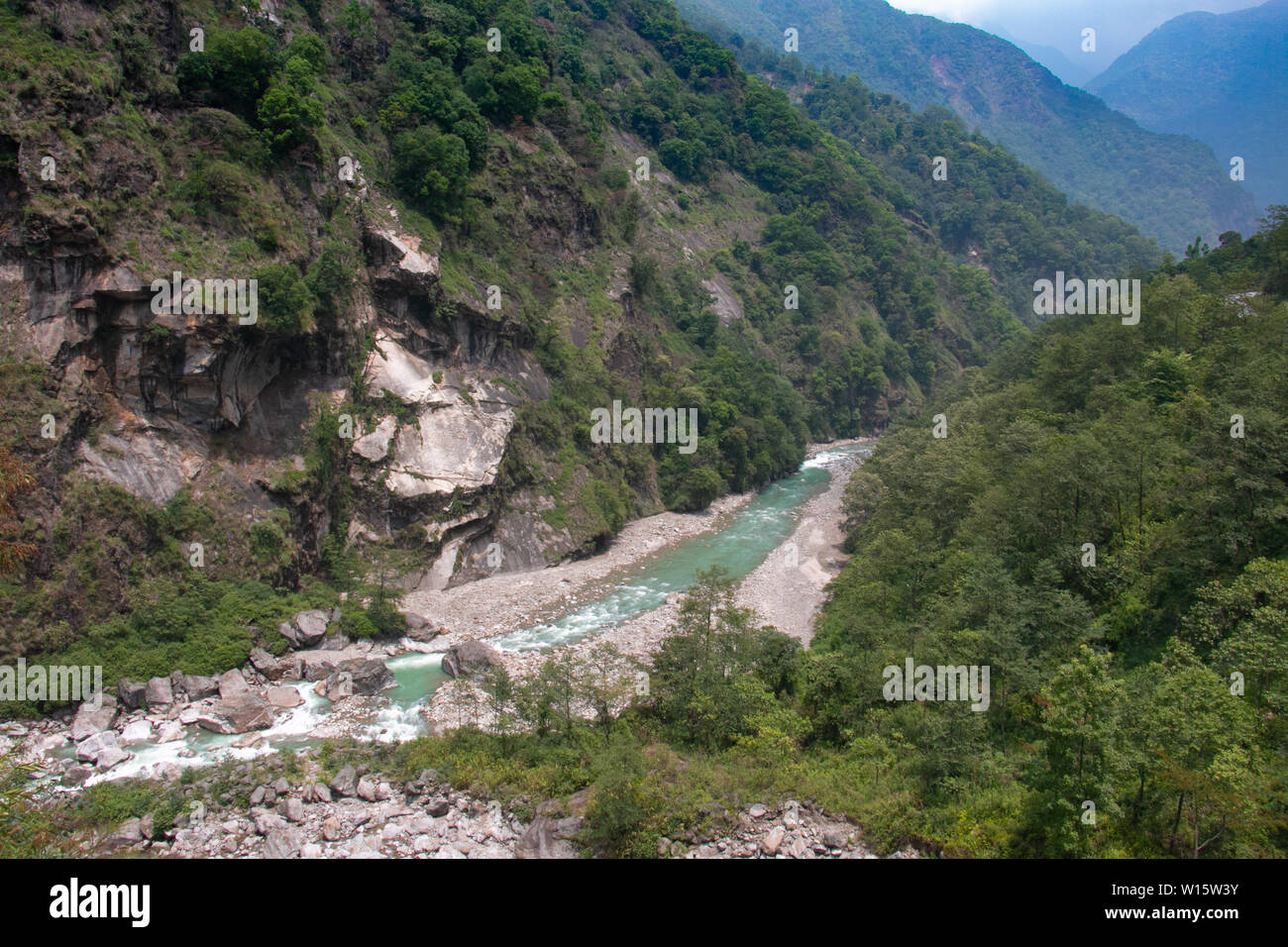 Nord-sikkim Fluss Stockfoto