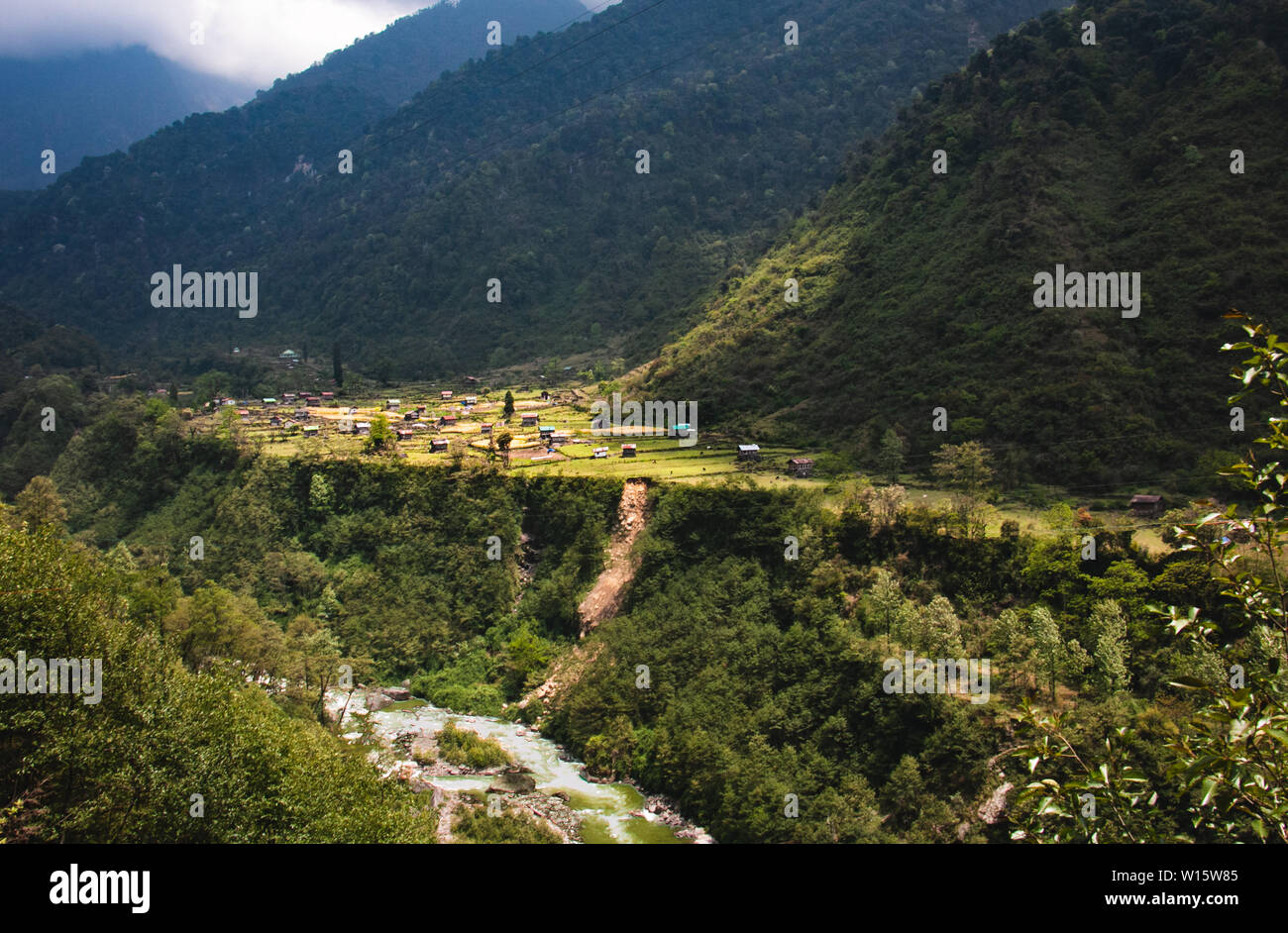 Nord-sikkim Dorf Stockfoto