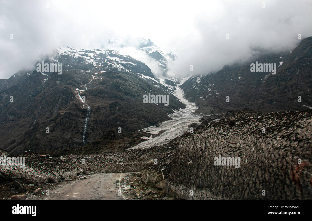 Gletscher Nord-sikkim Stockfoto