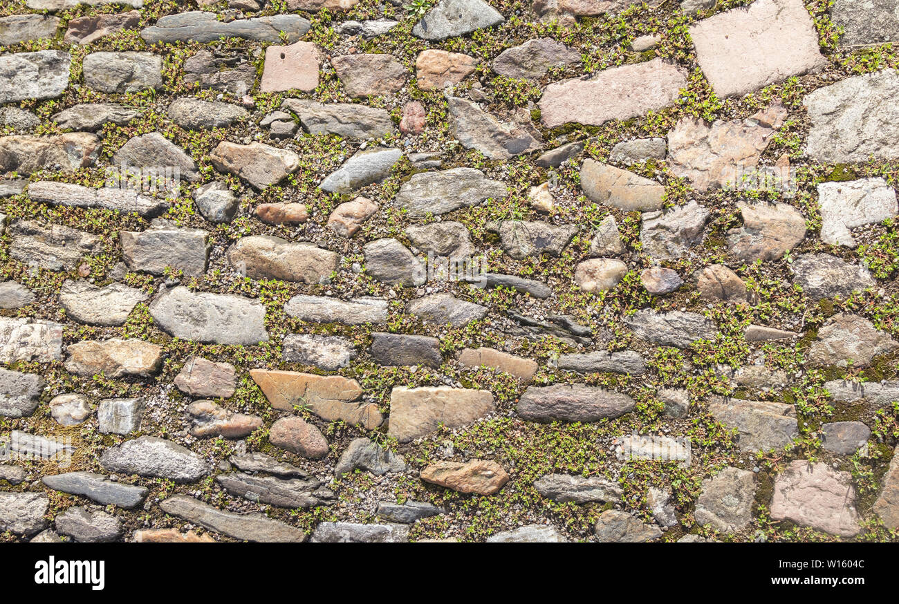 Hintergrund der alten Fußgängerzone Stein Straße. Stockfoto