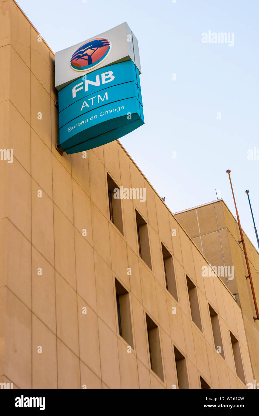 Erster Hauptsitz der Nationalbank, Windhoek, Namibia Stockfoto