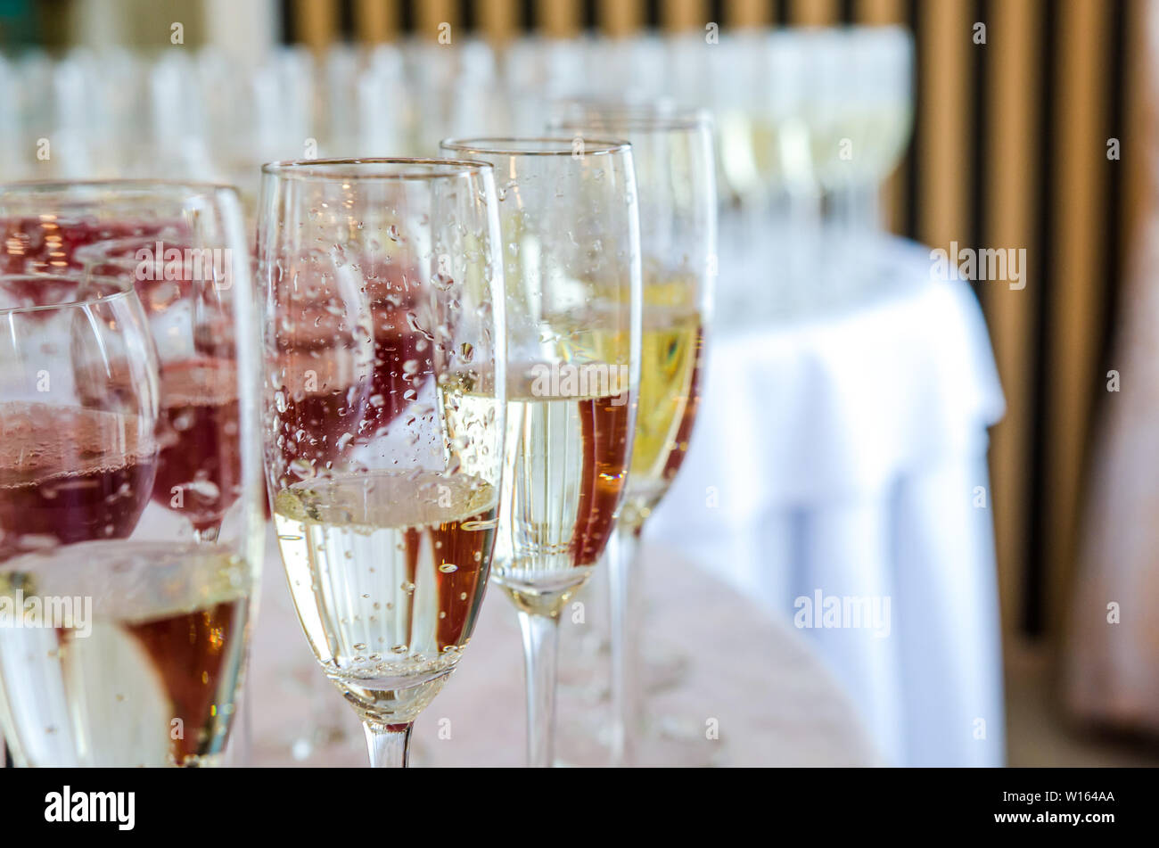 Gastronomie Bar zu feiern. Schönheit von innen für den Hochzeitstag. Stockfoto