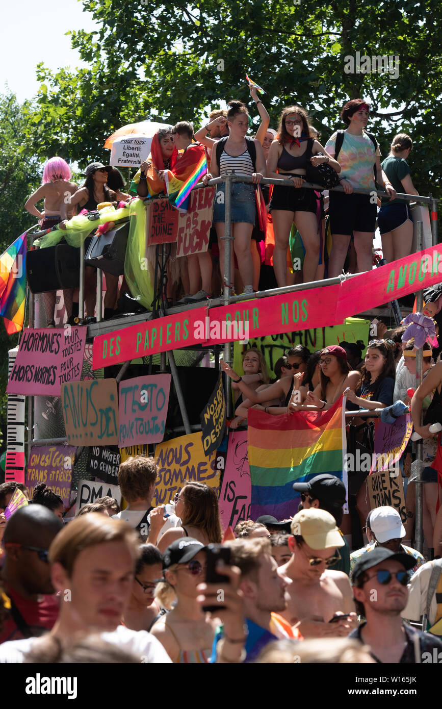 Paris 2019 Gay Pride Stockfoto