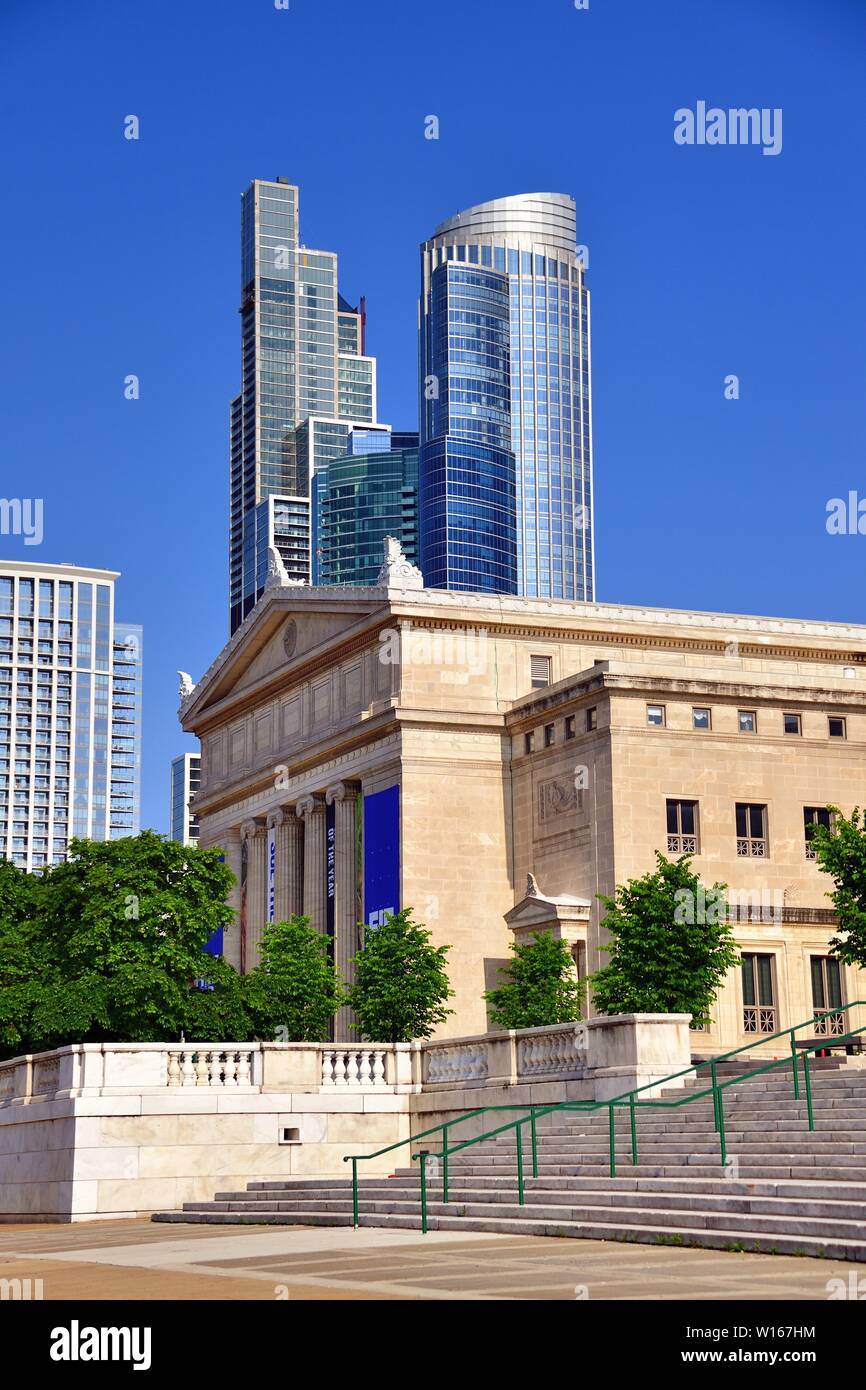 Chicago, Illinois, USA. Field Museum of Natural History am westlichen Ende des Chicago Museum Campus liegt südlich der Schleife. Stockfoto