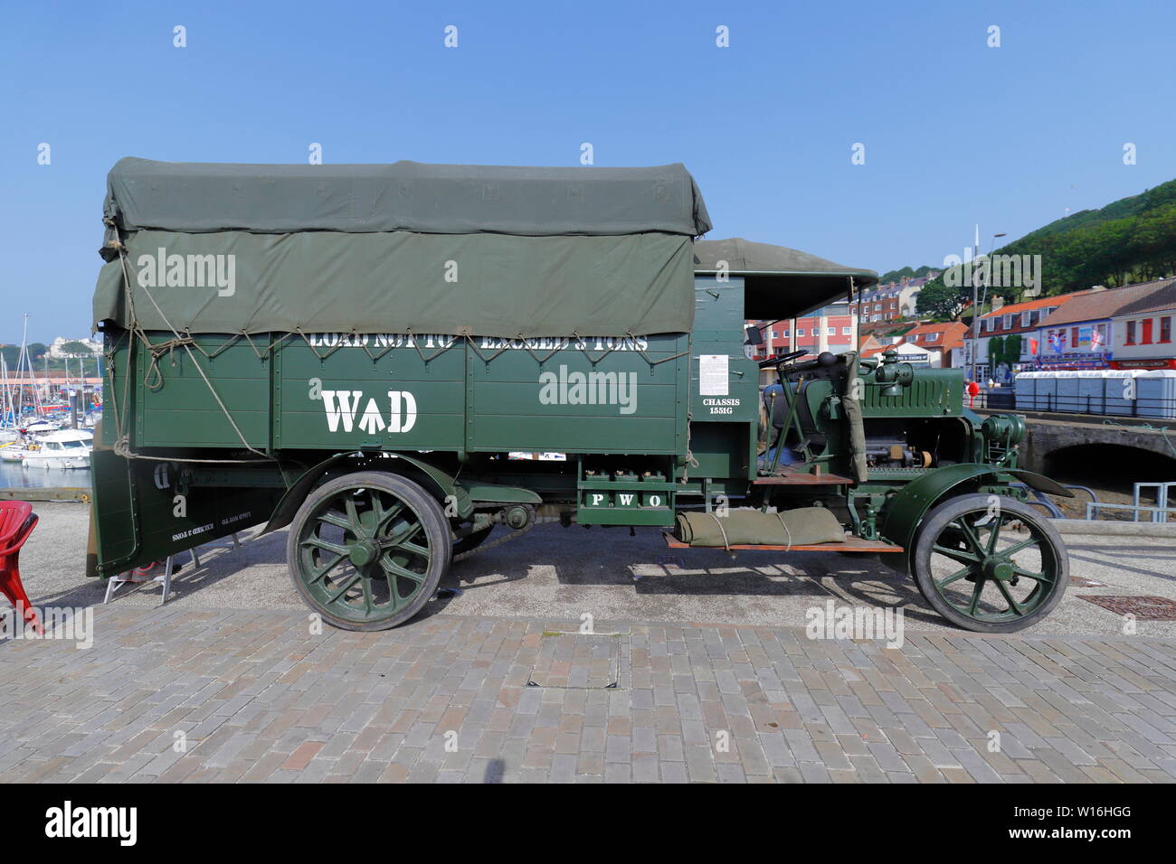 Ein 1910 Albion Troop Carrier in Scarborough Stockfoto