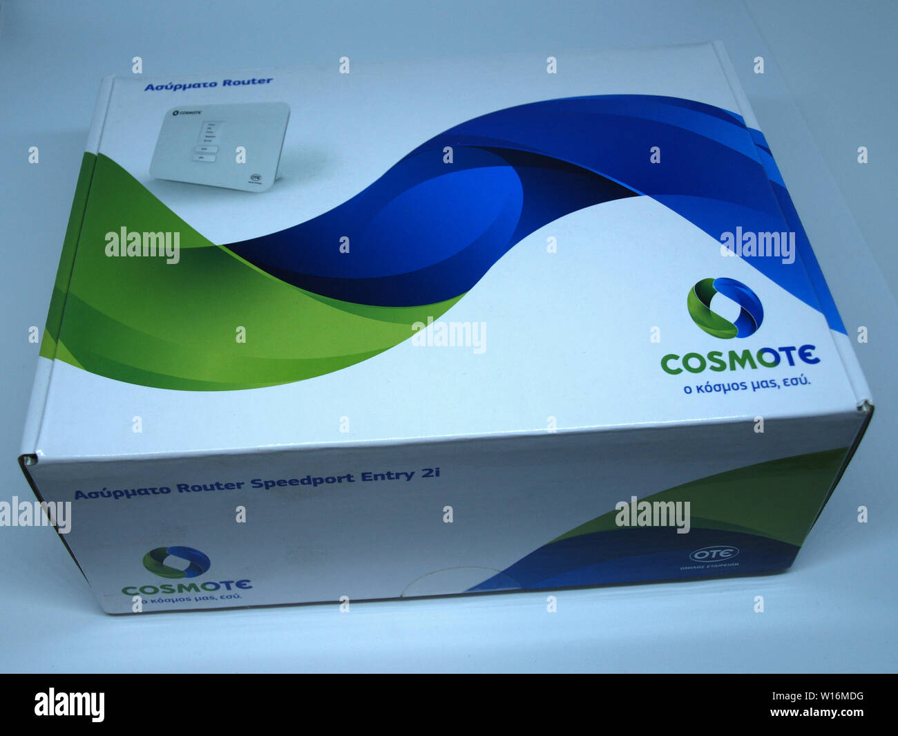 Neue Cosmote Broadband Router Eintrifft Stockfotografie Alamy