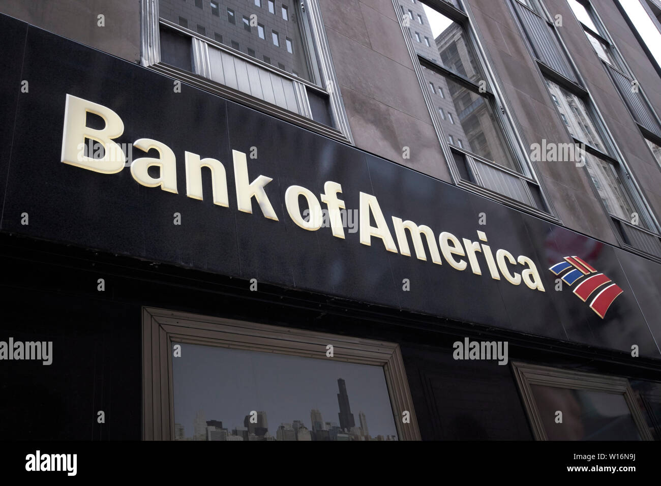 Logo der Bank von Amerika Chicago IL USA Stockfoto
