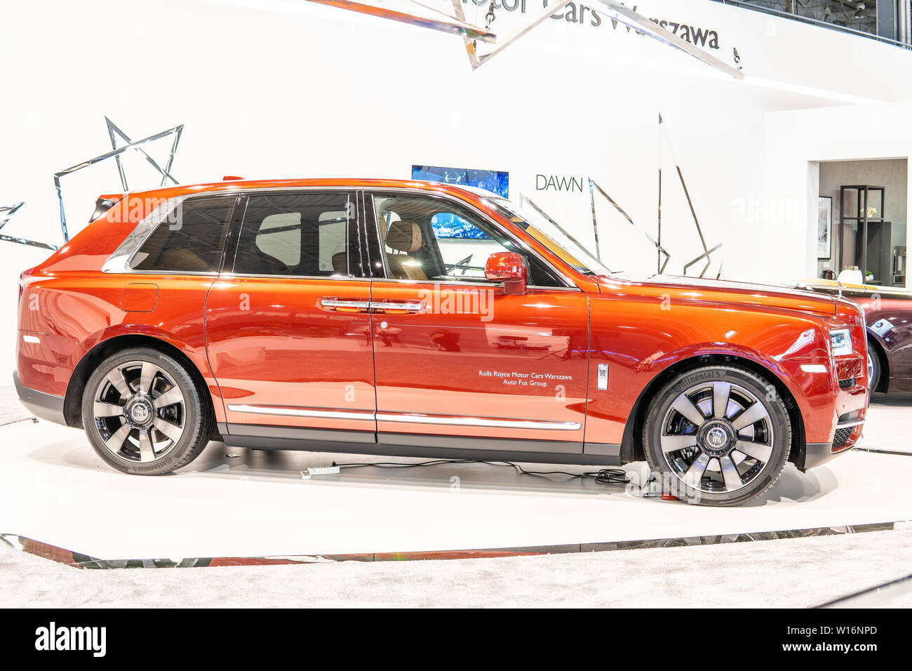 Poznan, Polen, Mar 2019 Rolls-Royce Neue maßgeschneiderte Cullinan, Poznan International Motor Show, Britische handmade high-seitig Fahrzeug von Rolls-Royce Stockfoto