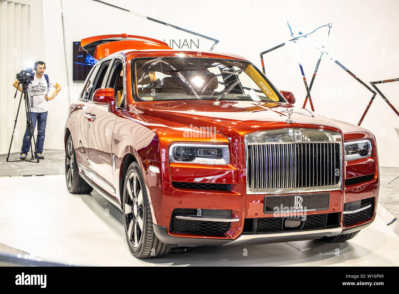 Poznan, Polen, Mar 2019 Rolls-Royce Neue maßgeschneiderte Cullinan, Poznan International Motor Show, Britische handmade high-seitig Fahrzeug von Rolls-Royce Stockfoto