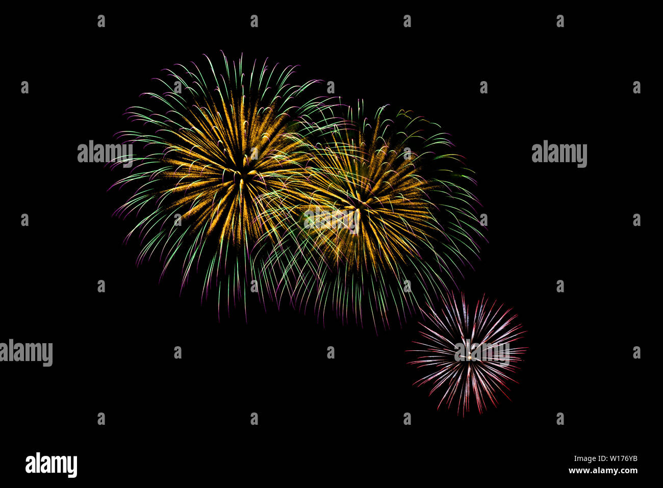 Das Feuerwerk in La Ronde in Montreal Stockfoto