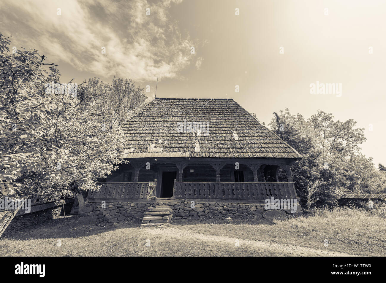 Details Alter Oblivion Haus Veranda Schritte Aus Stein Holz