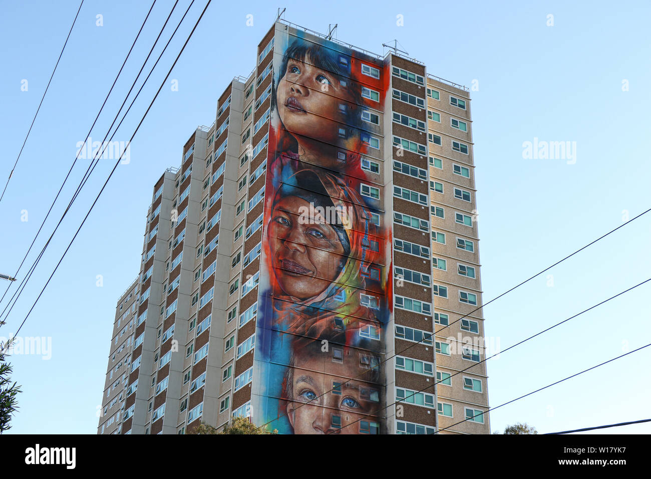 Melbourne Australien, die Kunstwerke in der Innenstadt Vorort von Collingwood Stockfoto