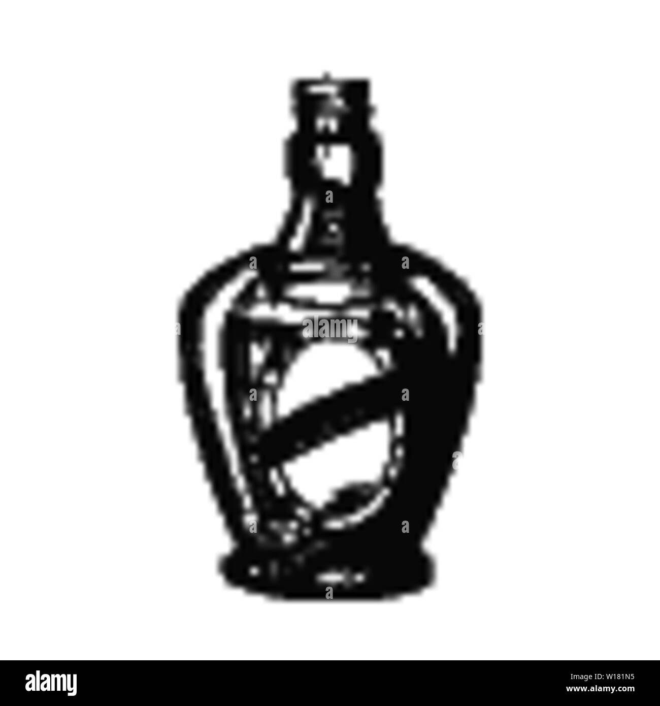 Durchgebrannte Scotch Flasche mit Stil Cork Cap Vektor Stock Vektor