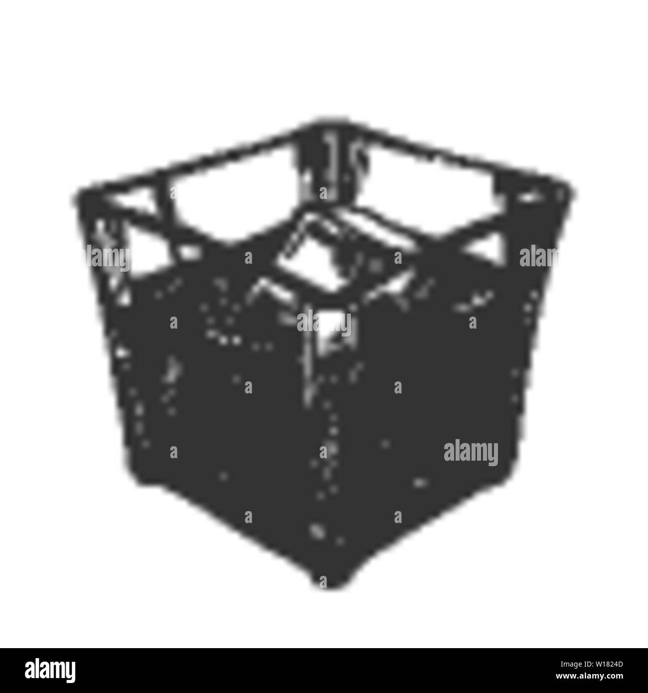 Klassische Irische Whiskey Glas und Eiswürfel Vektor Stock Vektor