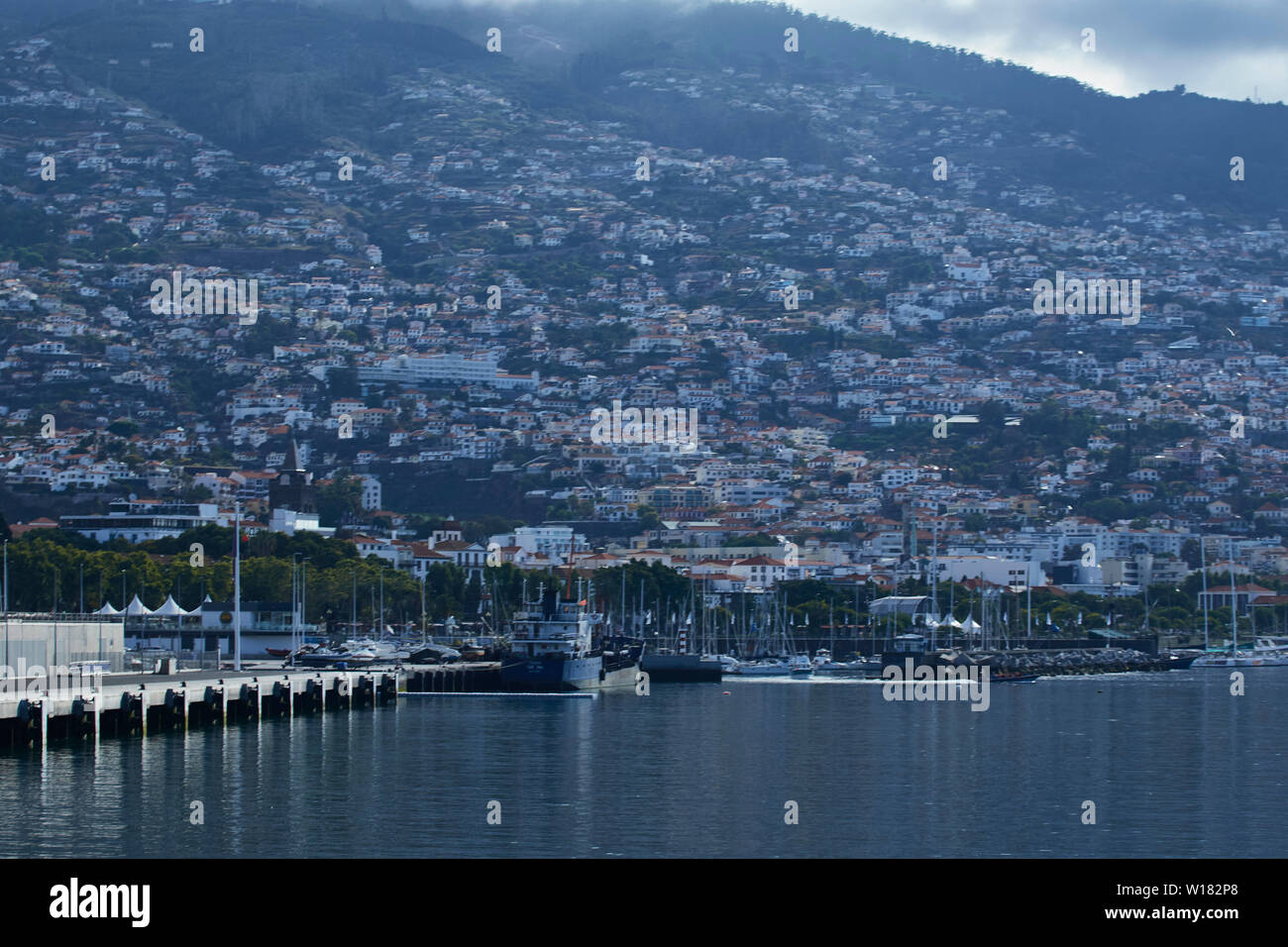 Funchal Jachthafen im Zentrum von Funchal, Madeira, Portgal, Europäische Union Stockfoto