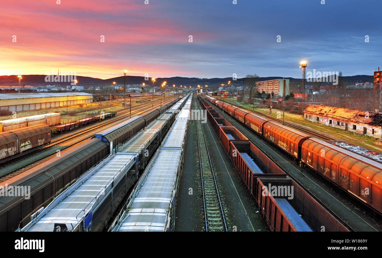 Güterzüge - Cargo Transport Stockfoto