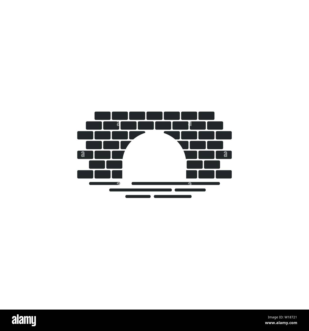 Backstein Br cke Symbol Graphic Design Template Vector Isoliert Stock Vektorgrafik Alamy