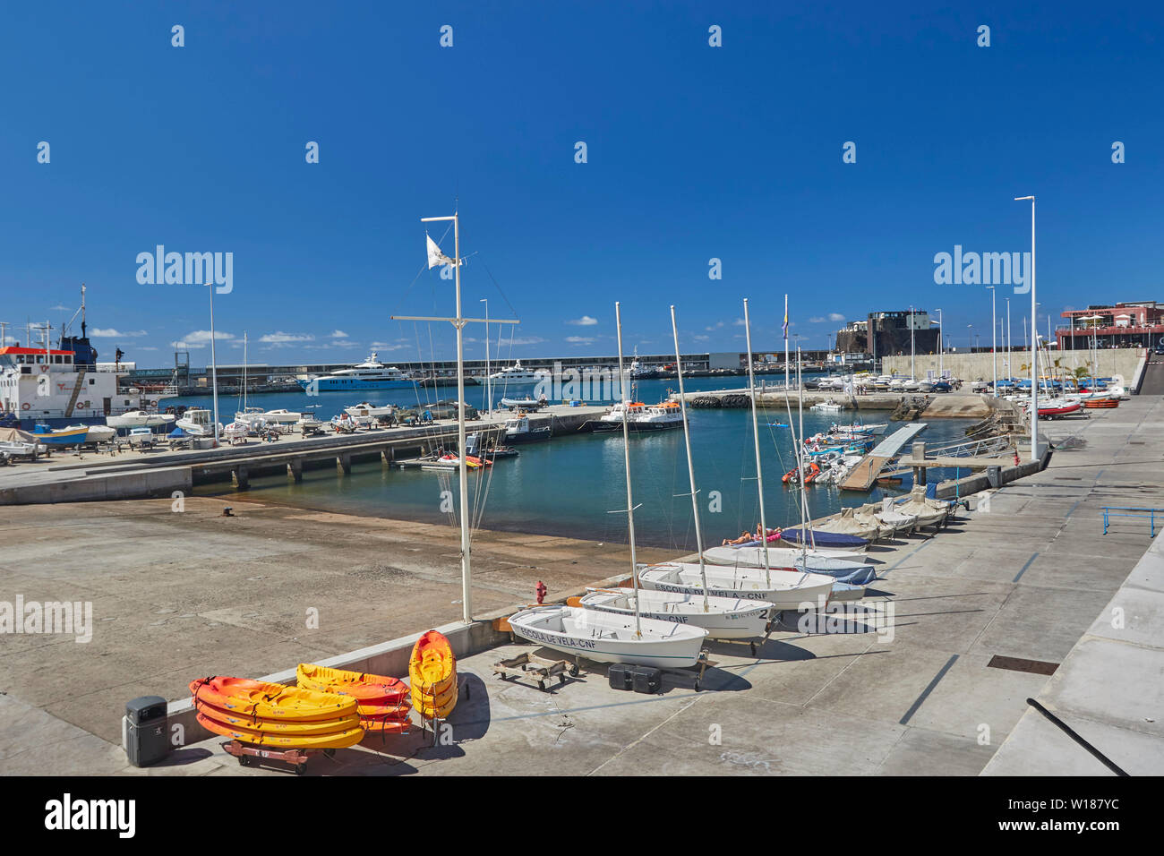 Funchal Jachthafen im Zentrum von Funchal, Madeira, Portgal, Europäische Union Stockfoto