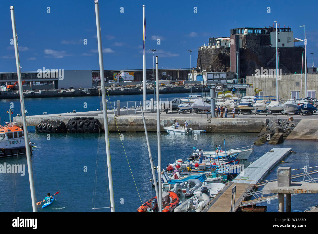 Funchal Jachthafen im Zentrum von Funchal, Madeira, Portgal, Europäische Union Stockfoto