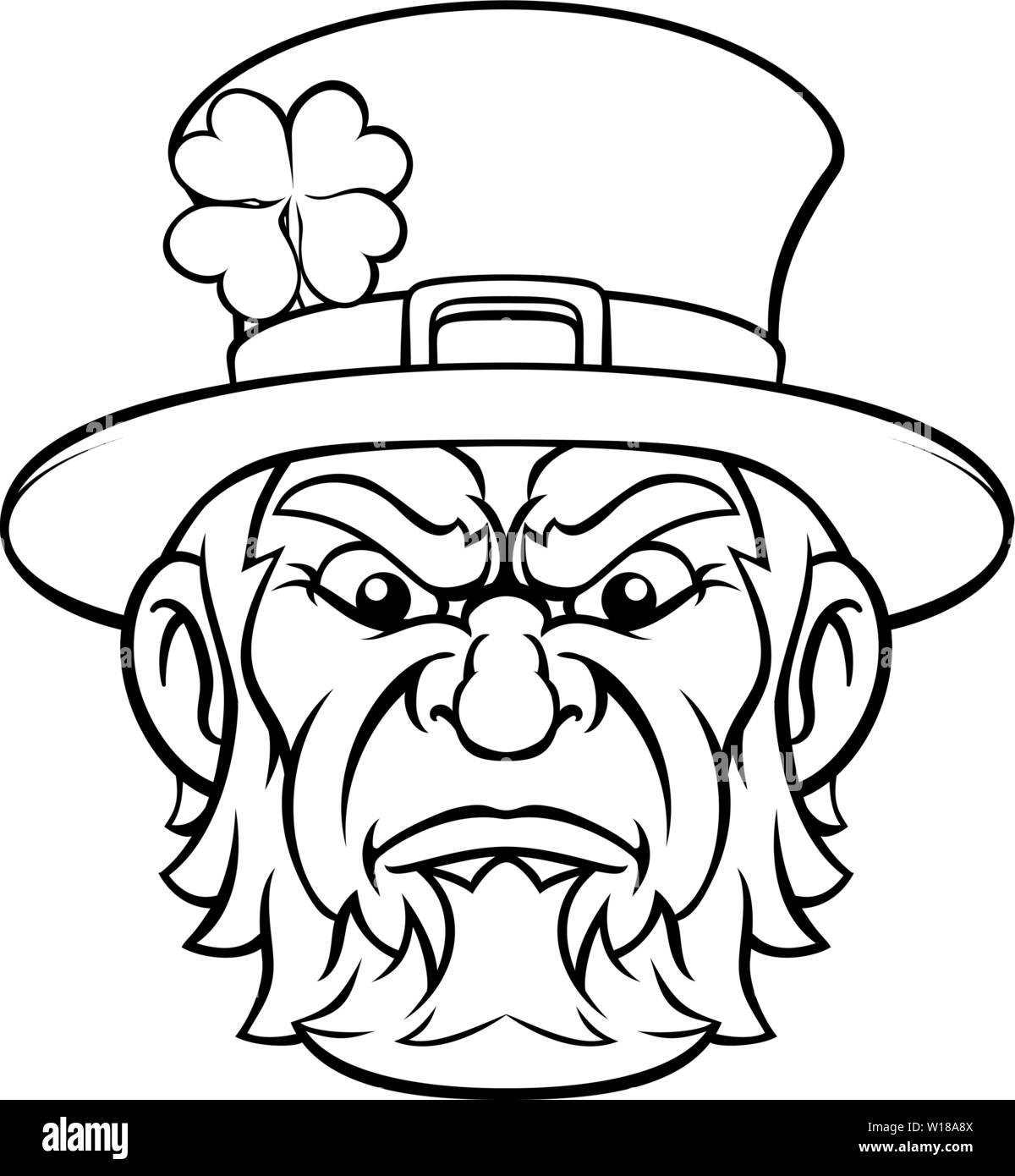 Leprechaun Maskottchen Stock Vektor