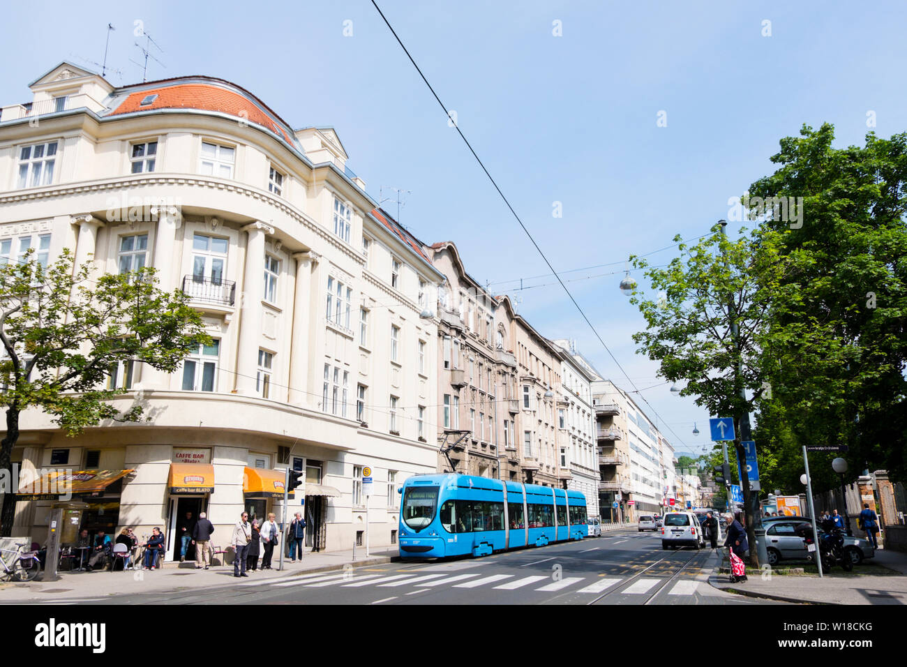 Draskoviceva ulica, Donji Grad, Zagreb, Kroatien. Stockfoto