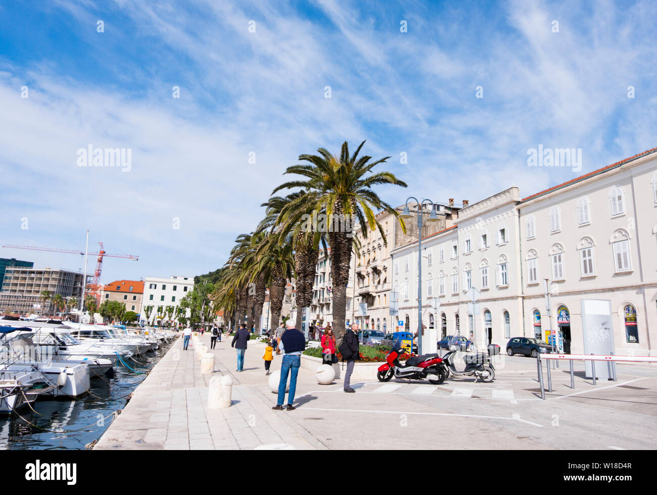 Trumbiceva Obala, Meer Straße, Veli Varos, Split, Dalmatien, Kroatien Stockfoto