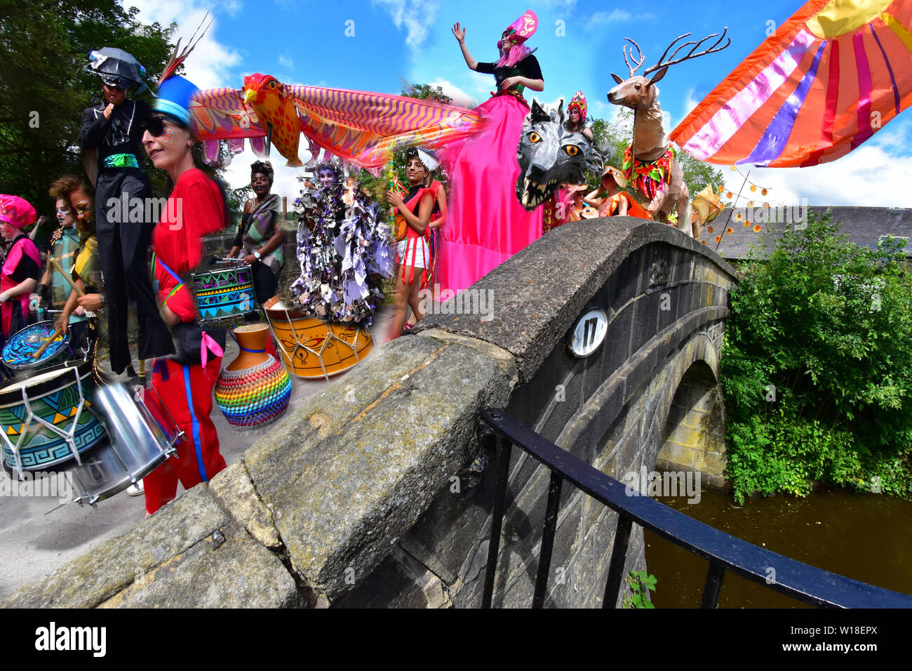 Es War Einmal, handgefertigte Parade, Hebden Bridge Stockfoto