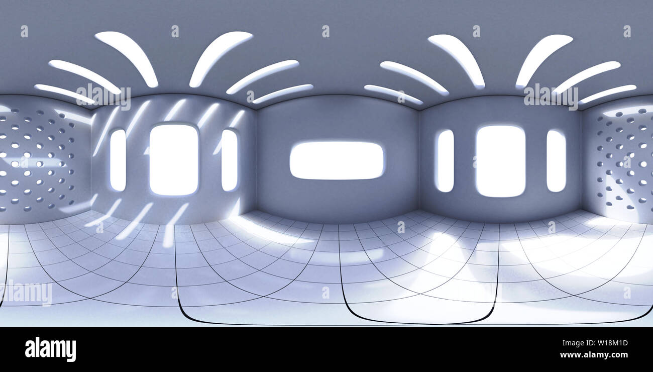 4K-HDRI, sphärischen Umwelt Panorama hintergrund Karte, hoher Kontrast innere Lichtquelle Rendering (3d-equirectangular Abbildung) Stockfoto