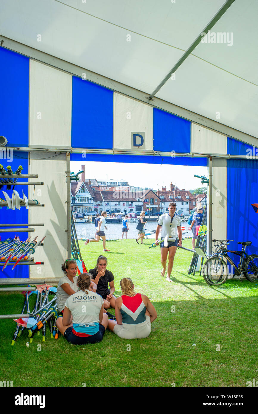 Henley auf Themse, England, Vereinigtes Königreich, 28. Juni 2019, Henley Royal Regatta Qualifier, Time Trial, Henley, [© Peter SPURRIER/Intersport Stockfoto